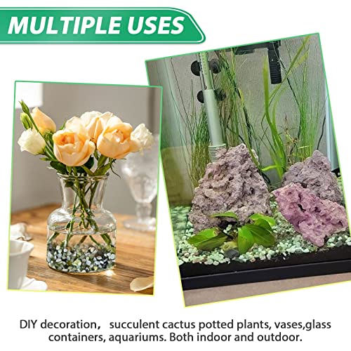 Succulent Rocks for Plants Tiny Pebbles for Planters 2.8LB Pea Gravel Bulk Course Sand Soil Small Decorative Stones for Indoor Bonsai Pots Cactus Top Dressing Aquarium Garden Landscape, Green