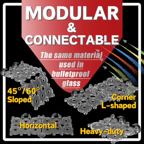 Coral Frag Rack for Aquarium, N52 Strong Magnetic Holder with 12 Frag Plugs, Polycarbonate Not Acrylic Never Yellow, Stackable Non-Slip Base, Fits up to 0.6" Glass, Reef Magnets Rack