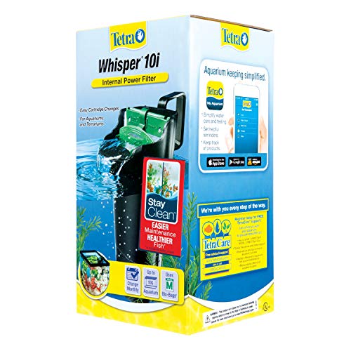 Tetra Whisper Internal Power Filter, Medium Bio-Bag Filter Cartridges, 3-Stage Filtration, 5-10 gal - size: 5 - 10 Gallons