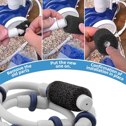 12 Pack,for Polaris Pool Cleaner Parts,Sweep Hose Tail scrubbers Replacement for Sweep Pool Cleaner for Polaris Tail Sweep fits 180 280 360 380 480 3900 Parts.