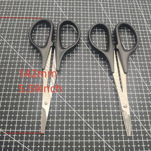 2-Pack RC Body Trimming Scissors - Sharp Steel Blades for Precise Cutting of Lexan Plastic Bodies, Ideal for RC Cars, Buggies, Helicopters, and More