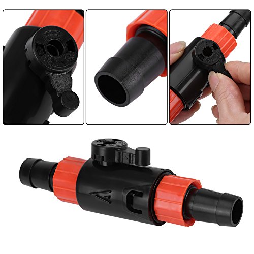 Hose Valve Hose Pipe Valve Fish Tank Aquarium Water Flow Control Valve with Quick Release Handle Hose Pipe Connector(12/16mm(S))