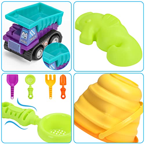 Beach Sand Toys Set for Kids, Silicone Collapsible Foldable Beach Bucket Travel Beach Toys for Summer Outdoor Camping and Fishing Tub with Sand Molds Shovels Rakes for Toddlers Boys Girls 2.5L 3PCS - style: Style1