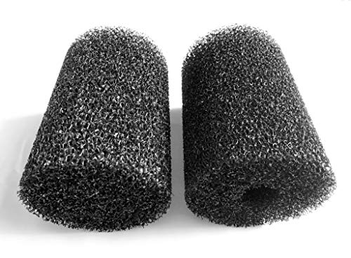 Wave Point 4 Pack X-Large Overflow Filter Box Intake Round Pre-Filter Foam Sponge 5.91" x 4.13" for Aquariums and Ponds (Coarse 25PPI)