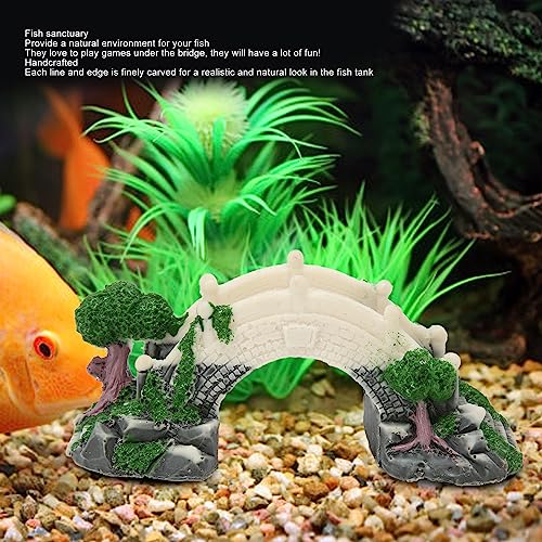 Aquarium Arch Bridge Decoration, Fish Tank Arch Bridge Resin Hand Craft Bridge Landscaping for Fish Tank Ornaments