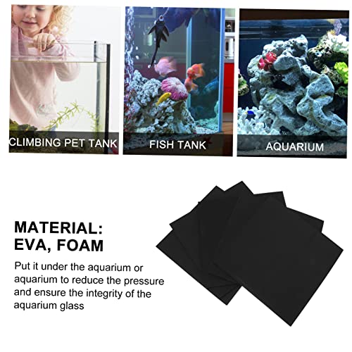 POPETPOP 5pcs Non- Fish Tank Insulation Mat Practical Shockproof Cushion for Home Aquariums Black Pad for Heat Preservation and Absorption