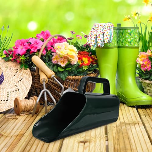Hemoton 2pcs Fish Tank Sediment Cleaning Shovel Bucket Set, Portable Handheld Garden Soil Scoop for Aquarium Gravel and Water Plant Substrate Maintenance, Plastic Scoop Tools for Fish Tank