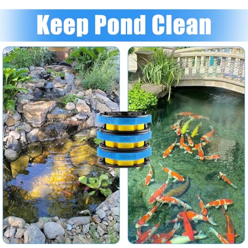 AQUANEAT Replacement Sponge Filter Media Pad Compatible with VIVOHOME/VIVOGROW 2380 GPH/2630 GPH or SUNSUN CPF-250/180 Pressure Pond Filter Foam Koi Fish