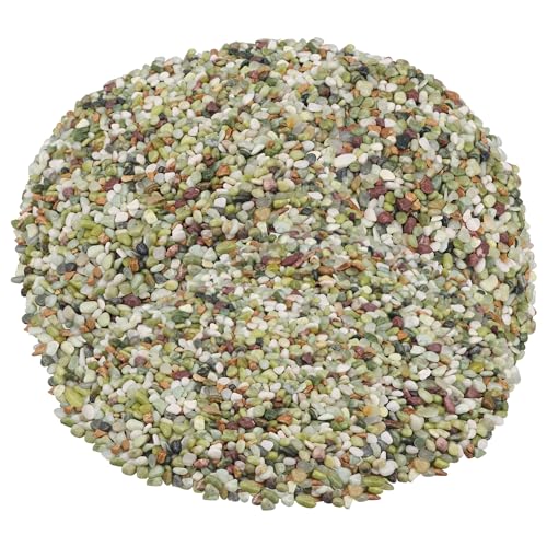 Decorative Ornamental Pebbles,Landscaping Pebbles,River Rocks,Garden Landscaping Stones,Gravel Filler for Home Decoration Flower Bed Fish Tank Plants Vases Succulents (1, Green, 10 Pounds) - color: Green, size: 10 Pounds