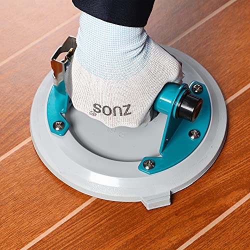 8" vacuum Suction Cup for Granite & Glass Lifting, Vacuum Suction Cup Vacuum Glass Lifter with Metal Handle and ABS Pump,500 lbs Load Capacity(Gray suction cup) - size: 8" mental suction cup
