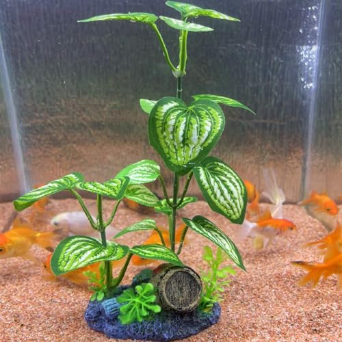 EDGCTYU Aquarium Silk Plants for Betta Fish Tank, Aquarium Plant Aquatic Water Grass Foreground Decor，Fish Tank Decorations(4PCS Green Grasses) - color: Light Green, size: small 4