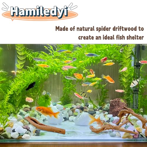 6-8in Aquarium Driftwood 3PCS Reptile Spider Wood Assorted Branches Natural Trunk Driftwood Tree Fish Tank Decoration - size: S:Spiderwood (6-8in 3PCS)