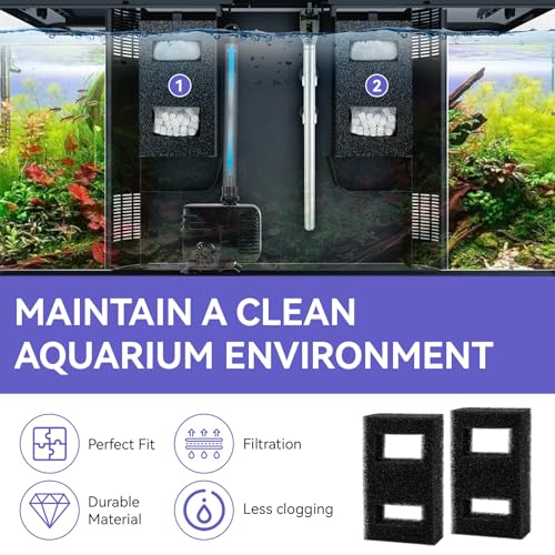 A1376 Spec Foam Filter Block Replacement for Fluval Aquarium Filter Media, for Fluval Spec Fish Tank - High Density Foam Block Insert Replacement for Large Breed Aquarium - 2 Pack