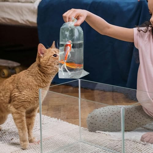 CHILDWEET 50pcs Fish Transport Bags 30x60cm Leak-resistant Plastic Live Fish Shipping Containers for Aquarium and Outdoor Use