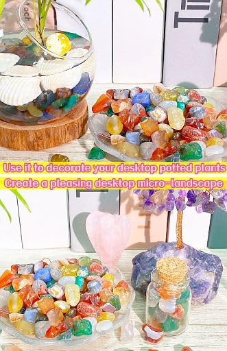 YATOJUZI Colorful Agate 1LB Aquarium Gravel Rocks Mix-color Bulk Wholesale Tumbled Crystals Stone Chips Crushed Reiki Energy Balancing Gemstones For Planter Vase Filler Fountain Fish Tank Potted Decor - color: Colorful Agate, size: 1 Pound