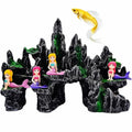 Large Fish Tank Decoration Mountain View Aquarium décor Thematic Ornaments Betta Fish Hiding cave House Mermaid Decorative Accessories