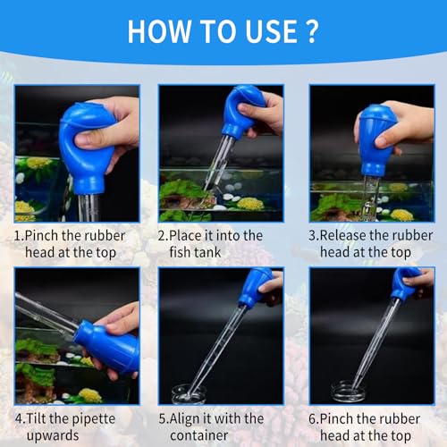 1 Piece Aquarium Coral Feeder with 1 Piece Stainless Steel Feeding Long Tweezers Syringe Spot Coral Feeder Reptile Feeding Tools for Aquatic Plant Reef Anemones Lionfish (Blue, Silvery) - size: 17.7 in Coral Feeder+15 in Tweezers