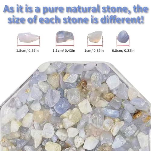 0.45 LB Polished Agate Stones Natural Decorative Rocks for Outdoor Decoration Home Decoration Fish Tank Vase Filler DIY Handmade Bamboo Succulents Cactus (Blue Stripe) - color: Blue Stripe