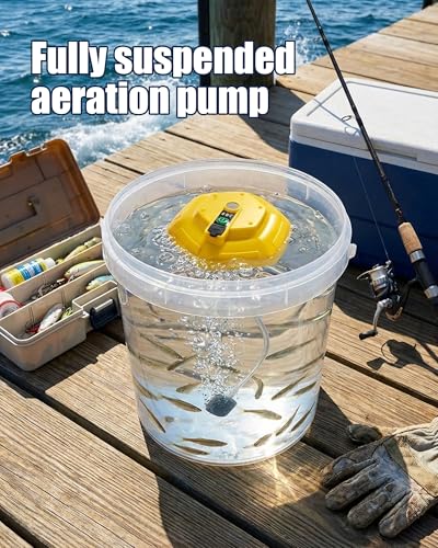 Floating Aerator Rechargeable Bait Aerator for Fishing & Aquarium Use for Bait Bucket & Freshwater Tanks