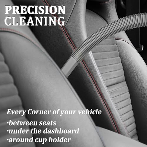 Fullclean Dryer Vent Cleaner Hose Vacuum Attachments for Dyson GEN5 V15 V15s V12 V11 V10 V9 V8 V7 Detect Absolute Cyclone Outsize Slim Vacuum Cleaner Nozzle Crevice Flexible Lint Removal Tool - style: Dryer Hose Gray