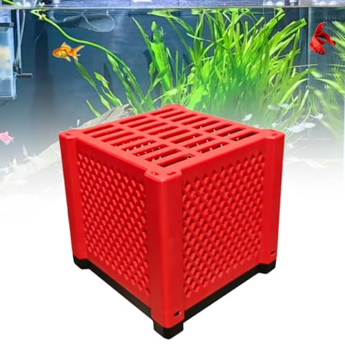 Fish Tank Filtration Storage Box,Filter Media Organizer,Hollow,PVC Sturdy Filtration Cube for Fish Tanks Aquarium Accessories