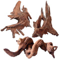 Natural Aquarium Driftwood for Fish Tanks & Reptile Terrariums – Safe Fish Tank Decorations, Unique Twisted Branches 3-Piece 7-11 Inch Low Tannin, Easy to Sink - size: Mopani Driftwood 7 to 11 Inch (Pack of 3)
