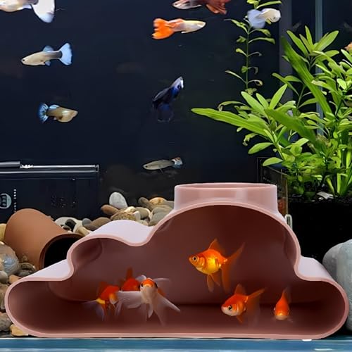 Reptile Hide Cave w/Viewing Window – Humid Hideout for Leopard Gecko, Hognose Snake, Corn Snake & Lizards – Tank Accessories, Enrichment Toys, Climbing Decor & Safe Shelter for Reptiles & Amphibians - color: Curve Tunnel Wood