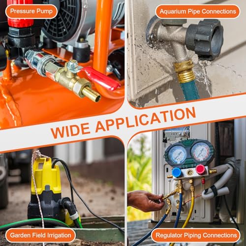 2 Pack Stainless Steel Hose Barb to g Male Adapter, 12mm Barb x 1/4" g Male for Industrial, Automotive, Fluid Transfer, Home Gardening, and Water Treatment - size: 12mm Barb To 1/4" G Male