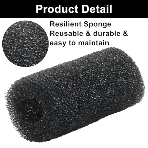 Murtenze 12 Pack Pre-Filter Sponge 0.8 Inch for Aquarium Intake Filter, Replacement Foam Cover Accessories Black Foam Roll, for Fish Tank