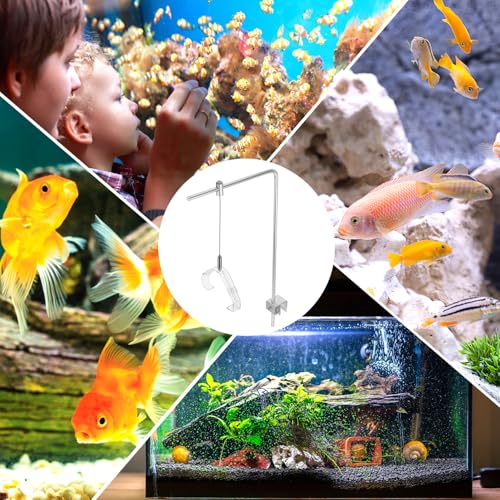BESPORTBLE 2Pcs Aluminum Alloy Aquarium Light Stand - Adjustable Fish Tank Mount for 10 Gallon Tanks, Professional Plant Light Holder & Reptile Lamp Stand, Clip on Fish Lamp Bracket