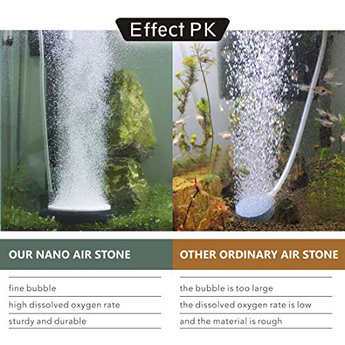 hygger Aquarium Air Stone, Bubble Stone Fish Tank Oxygen Ultra Silent Deep Dissolving Oxygen Diffuser Kit for Aquarium Fish Tank and Hydroponic