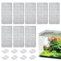 8 Pack Transparent Acrylic Tank Lid with Clips, Aquarium Lid Hood, Fish Tank Top Cover, Breeder Tank Lid, Acrylic Grid Panel Fish Tank Lid, Aquarium Cover Lid - color: Black, size: 8 Pacs