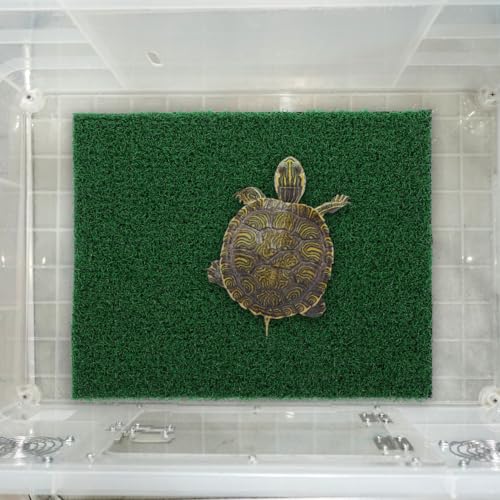 Toddmomy Fish Tank Simulation Turf Mat 9.84X7.87 Inch Artificial Grass for Turtle Tank Basking Platform Aquarium Substrate Home Landscaping Flowerpot Decor - size: 25.00X20.00X0.80CM