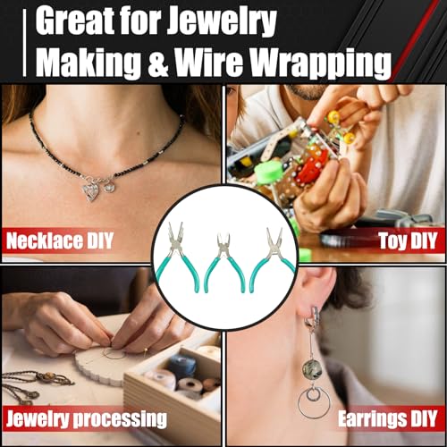 C&T 3-Piece Jewelry Pliers Set, Jewelry Making Tools Kit, Micro Jewelry Plier, Jewelry Making Supplies, Pliers set for jewellery making bead winding and shaping wire DIY Crafts - style: 3PC