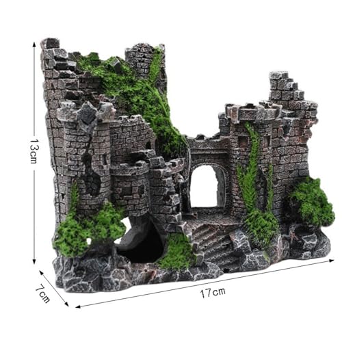 Ymiko Fish Tank Decorations, Aquarium Castle with Castle Design Castle Aquarium Decoration Aquarium Decorations for Freshwater and Saltwater Fish Tanks