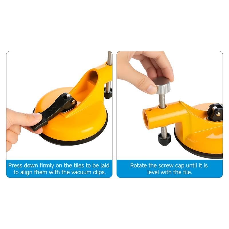 Adjustable Height Setter - Professional Countertop Leveling Tool, Floor Gap Fixer Tool, Floor & Countertop Gap Tightener Suit for Granite, Marble, Quartz Slabs (Yellow)