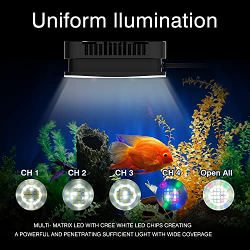 Lominie Aquarium Plant Light 26W Freshwater LED Aquarium Light Full Spectrum with Remote Control for Refugium Shrimp Tropical Fish Tank - color: Freshwater P30