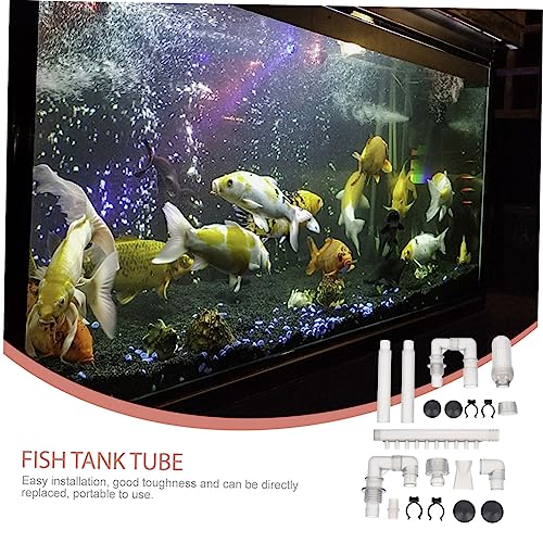 1Set Replacement Water Tube for Aquarium Plastic Inflow Outflow Tubing Accessory for Fish Tanks Lightweight and Compact Design for Easy Use and Storage