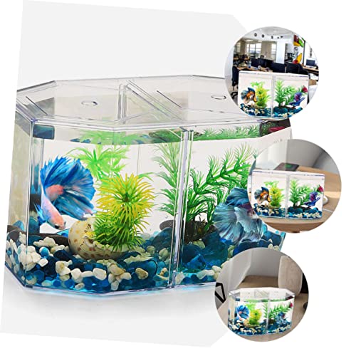 ibasenice Multi-Function Transparent Isolation Box for Betta Fish Practical Aquarium Accessory for Breeding and Easy to Clean Safe Material for Fish Tanks