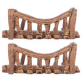 SHINEOFI 2pcs Mini Aquarium Bridge Decor – Ceramic Fish Tank Bridge Accessories, Small 3-inch Japanese Style Ornamental Statues for Fairy Garden and Aquarium Landscaping