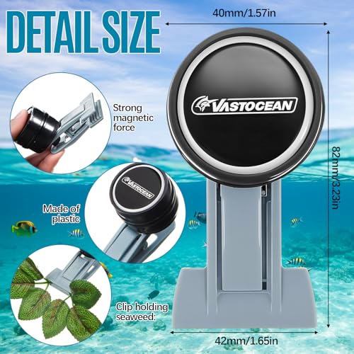 Blulu 1 Pcs Magnetic Seaweed Feeding Clips Saltwater Aquarium Tank Accessories Algae Magnet Seaweed Feeder for Fish and Aquatic Pets, Automatic Fish Feeder
