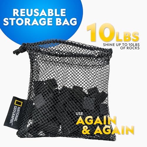 NATIONAL GEOGRAPHIC Rock Tumbling Media – GemFoam Reusable Rock Polisher Foam, Use After Rock Tumbling Grit Cycles, Adds Shine to Tumbled Rocks and Minerals, Rock Tumbling Supplies - style: New Polishing Foam