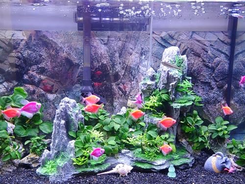 COYOUCO Fish Tank Decorations, Classical Chinese Bridge Building Resin Aquarium Cave Decorations, Fish Tank Accessories,C - color: C