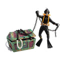 Action Aquarium Ornament, Undersea Treasure Chest Diver, Live-Action Aerating Fish Tank Decorations Resin