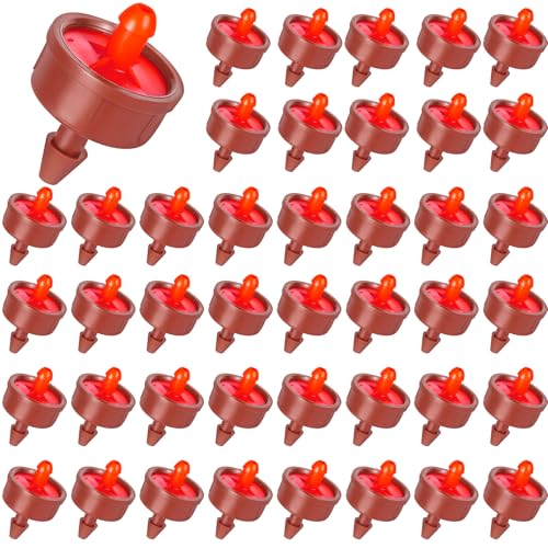 60Pcs 4 GPH Pressure Compensating Irrigation Drippers, Watering Spot GPH Dripper Drip Emitters Heads Constant Flow Outlet Heads for 1/4 Inch Irrigation Tubing for Garden Irrigation System - color: 4 GPH 60PCS