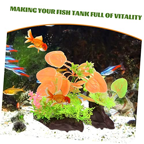 MERRYHAPY Desktop Aquarium Grass Realistic Fake Plant Decor for Fish Tank for Aquatic Landscapes Natural Style Aquarium Accessories