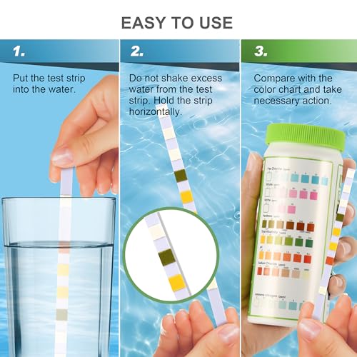 AAwipes Aquarium Ammonia Test Strips 8-in-1 |100 Strips | Quick & Accurate Water Testing for Freshwater & Saltwater Tanks -Test pH, Carbonate, Alkalinity, Hardness, Chlorine, Nitrite, etc. (K02-100) - color: 100 Strips