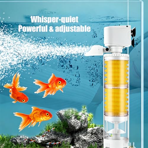 Aquarium Silent Motorized Filter, Lightweight Quiet Fish Tank Filter with Rapid Purification Powerful Decontamination, 4 Stage Filtration System for Crystal-Clear Water & Healthy Fish (4W) - color: 4W