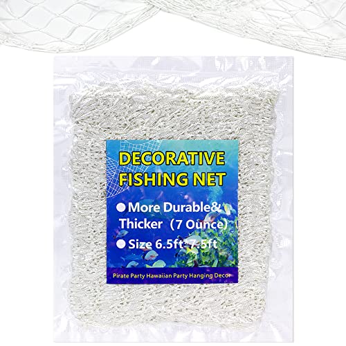 White Fish Net Decorations Under Nautical Sea Party Net Decor Ocean Themed Pirate Fishing Nets Decorative Birthday Supplies Beach Decorations