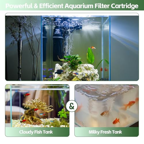 Medium Filter Cartridge Replacement for Tetra Whisper Bio-Bag Filters Cartridges, 16 PCS Fish Tank Filters Compatible with Tetra Whisper Filters 10i / IQ10 / PF10 and TetraFauna ReptoFilter